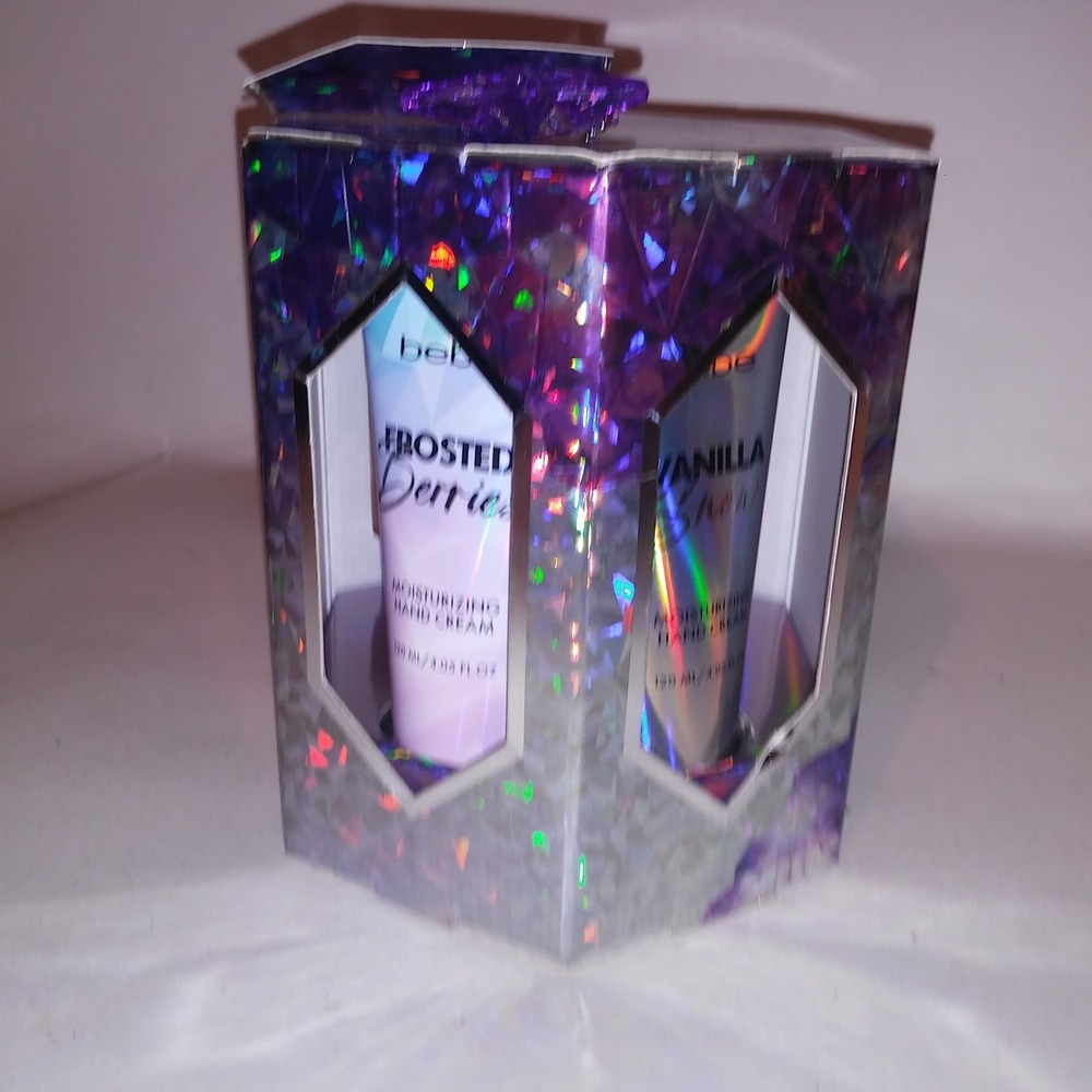 bebe Gift Set 4 Piece Purple Moisturizing Hand Cream Berries Vanilla Coconut New